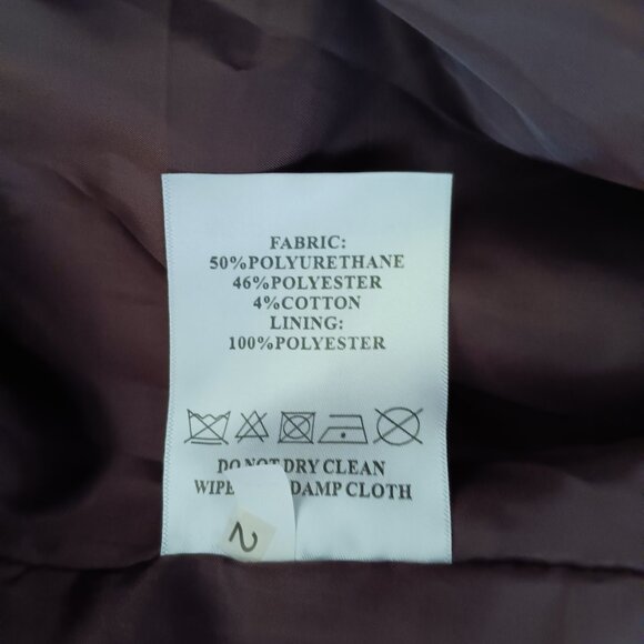 Women's Chocolate Brown Mousse Faux Leather Jacket - Picture 8 of 12